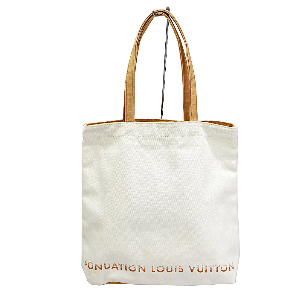 Louis Vuitton Beige Bag Tote White Museum Fondation